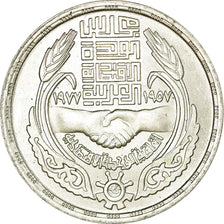 Coin, Egypt, Pound, 1977, MS(60-62), Silver, KM:474