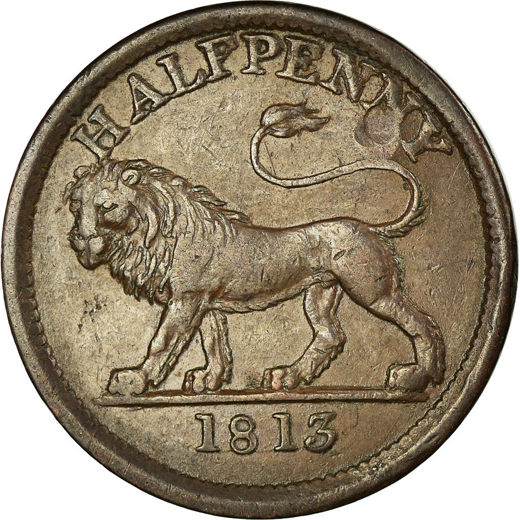 Coin, Great Britain, Essex, Halfpenny Token, 1813, Walthamstow, EF(40-45)