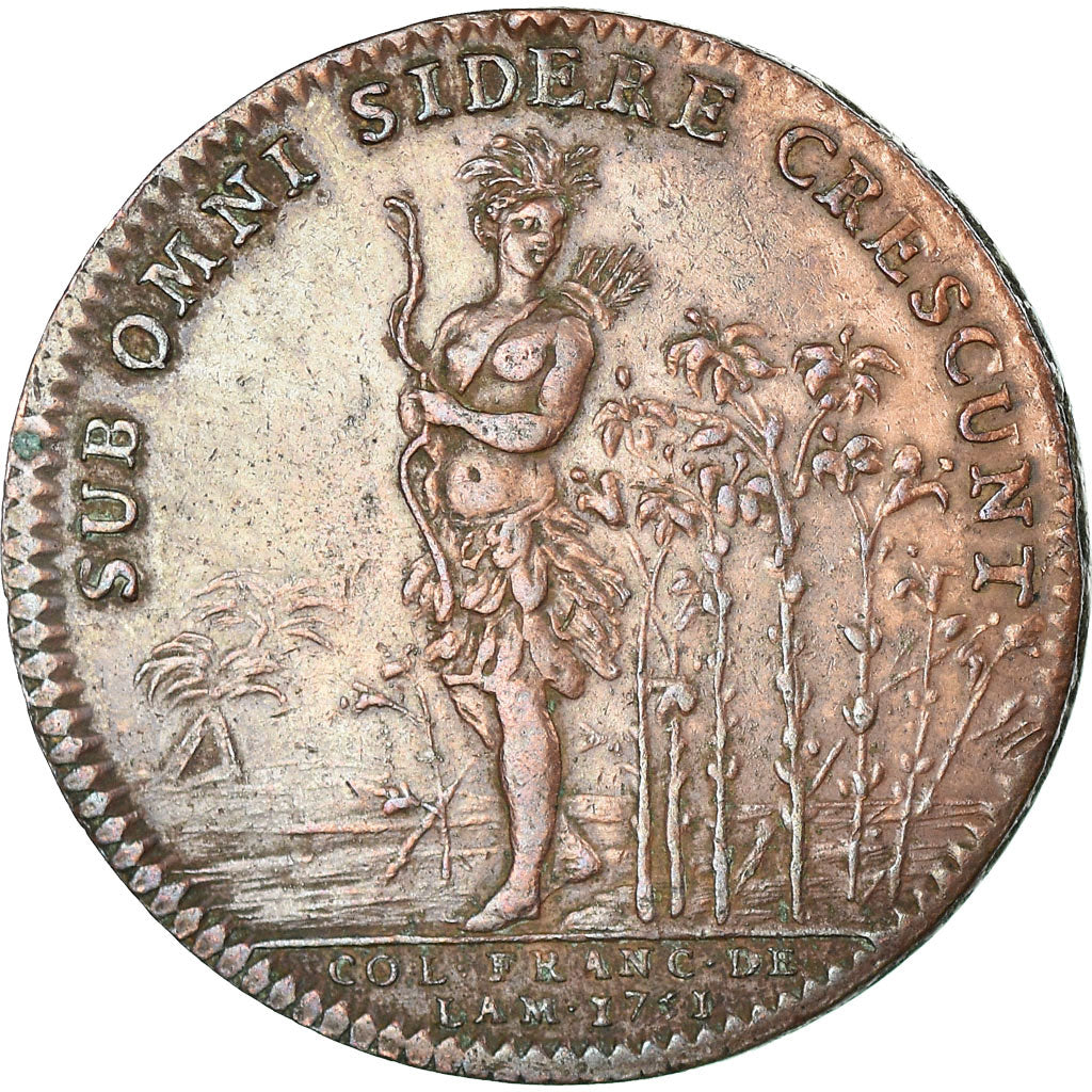 Kanada, Token, Colonies françaises de l'Amérique, Louis XV, 1751, VZ, Kupfer