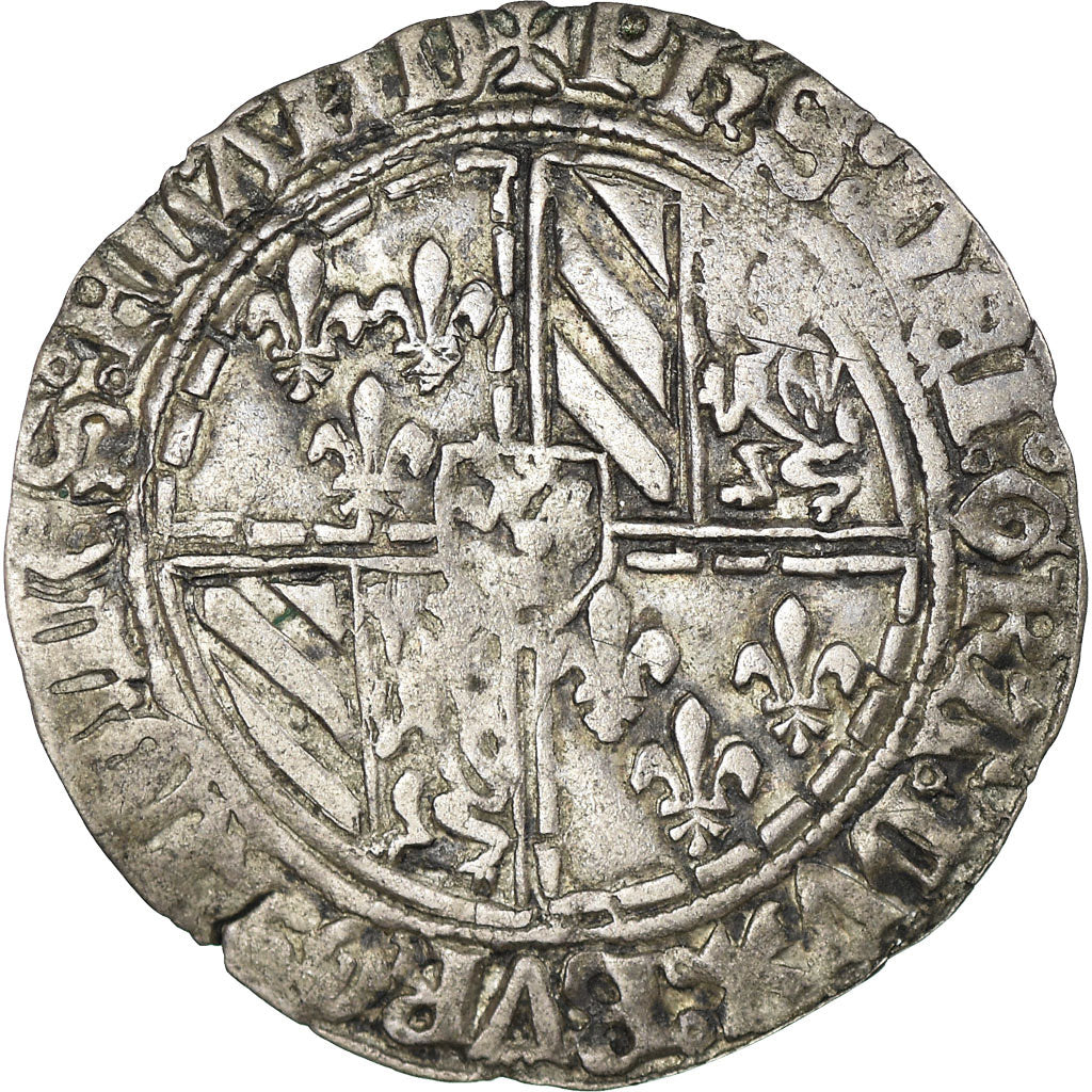 Coin, Belgium, Flanders, Philippe le Bon, Double gros vierlander, Bruges
