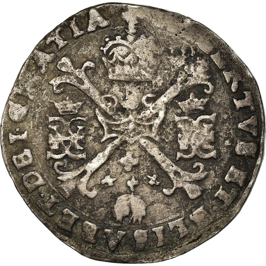 Coin, Spanish Netherlands, Flanders, Albert & Isabella, 1/4 Patagon, 1612-1621