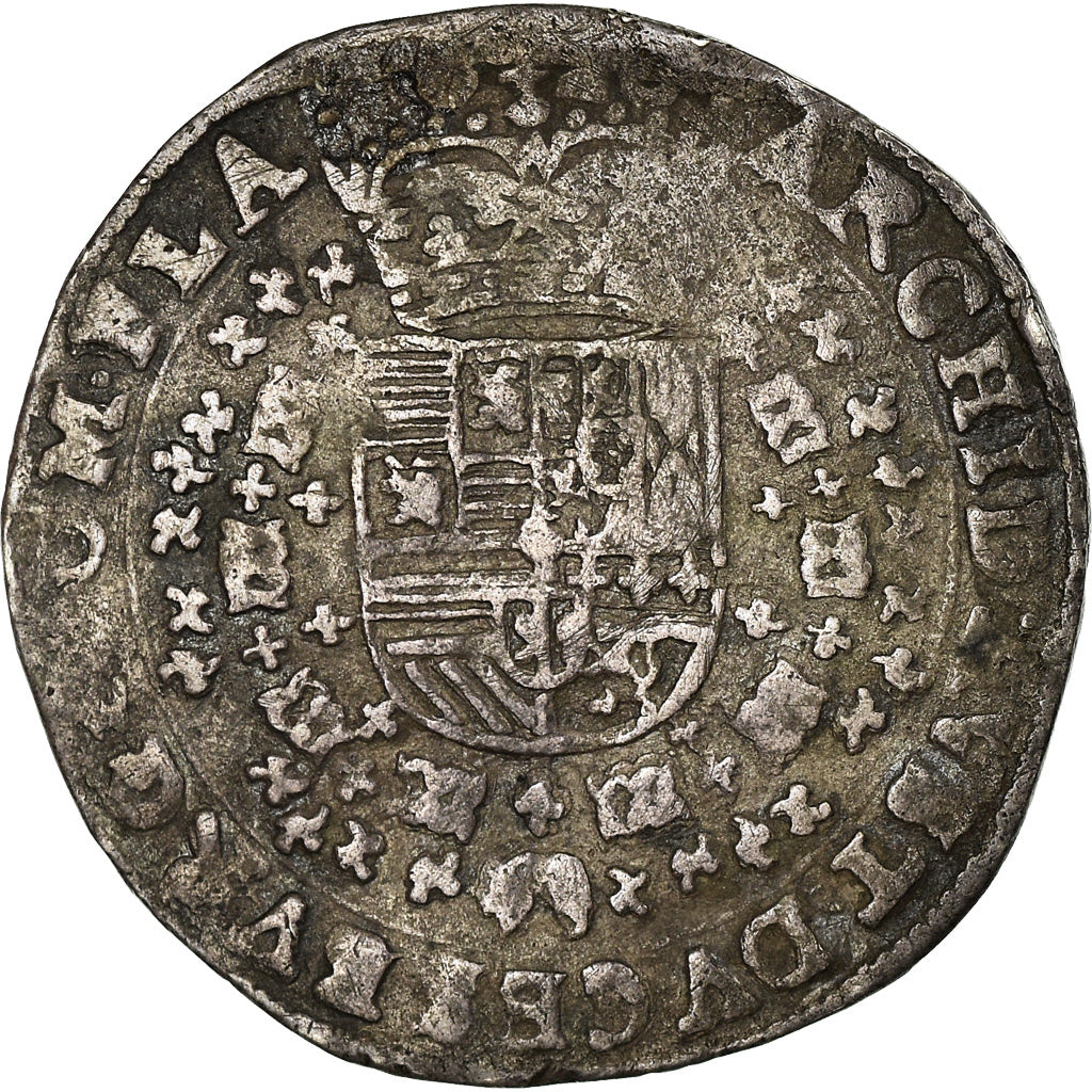 Coin, Spanish Netherlands, Flanders, Albert & Isabella, 1/4 Patagon, 1612-1621