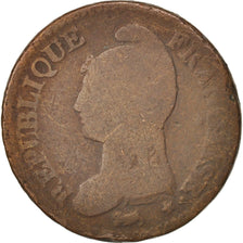 Coin, France, Dupré, Decime, 1798, Paris, VG(8-10), Bronze, KM:644.1