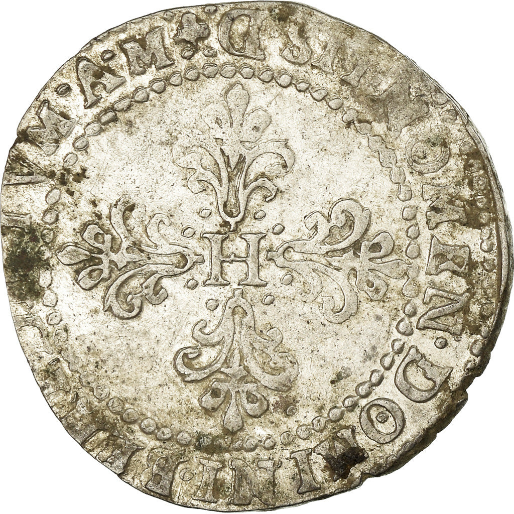 Monnaie, France, Henri III, Demi Franc, 1587, Lyon, TB+, Argent, Sombart:4716
