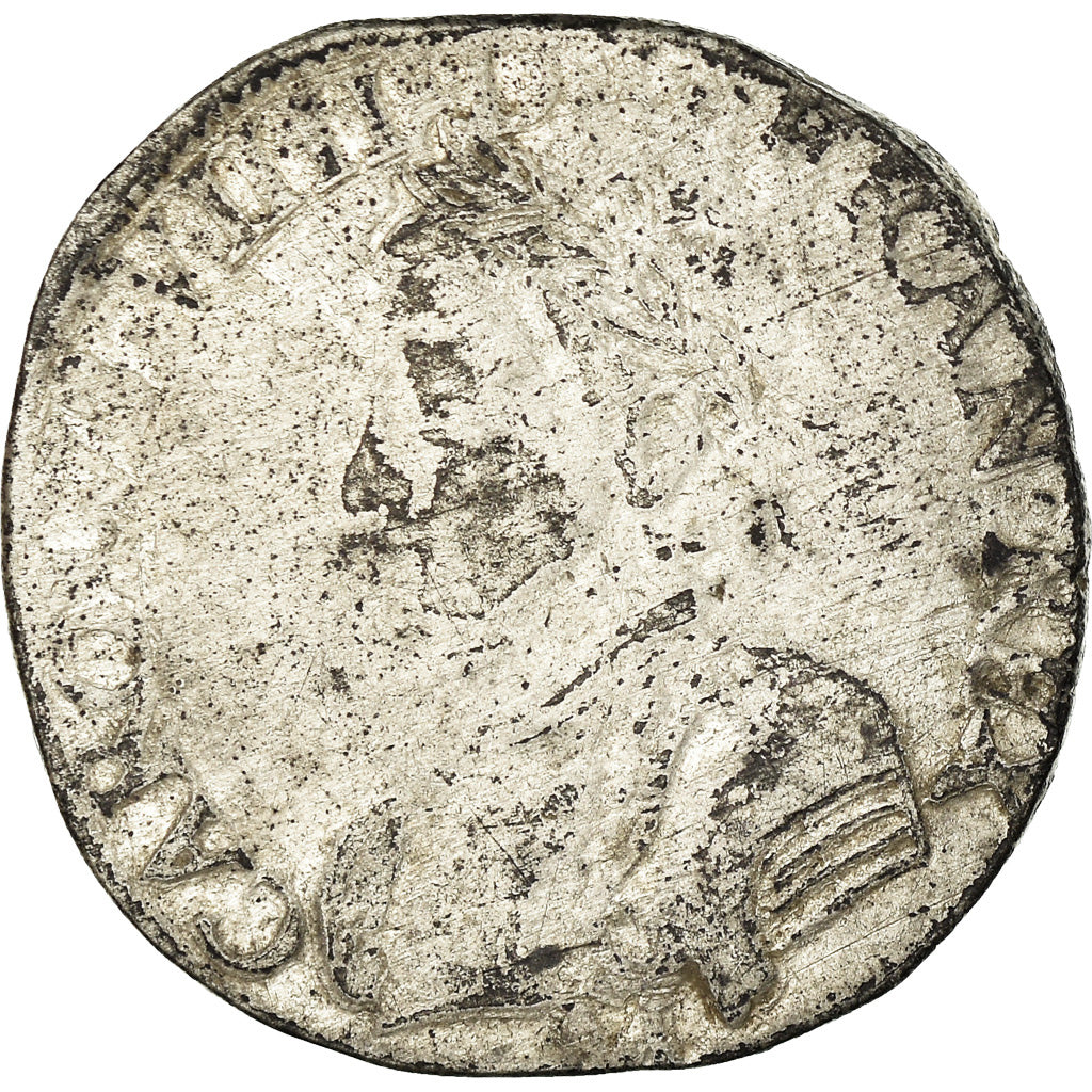 Moeda, França, Charles IX, Teston, 1568, Toulouse, VF(20-25), Prata