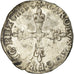 Coin, France, Charles X, 1/4 Ecu, 1590, Paris, VF(20-25), Silver, Sombart:4670