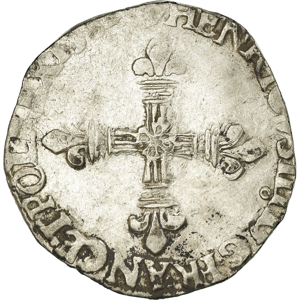Coin, France, Henri III, 1/4 Ecu, 1582, Rennes, VF(30-35), Silver, Sombart:4662