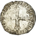 Coin, France, Henri III, 1/4 Ecu, 1588, Nantes, VF(30-35), Silver, Sombart:4662