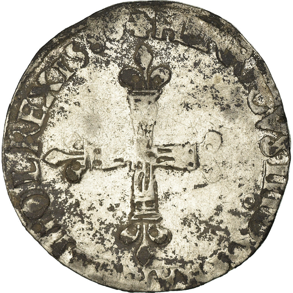 Münze, Frankreich, Henri III, 1/4 Ecu, 1582, Rennes, S+, Silber, Sombart:4662