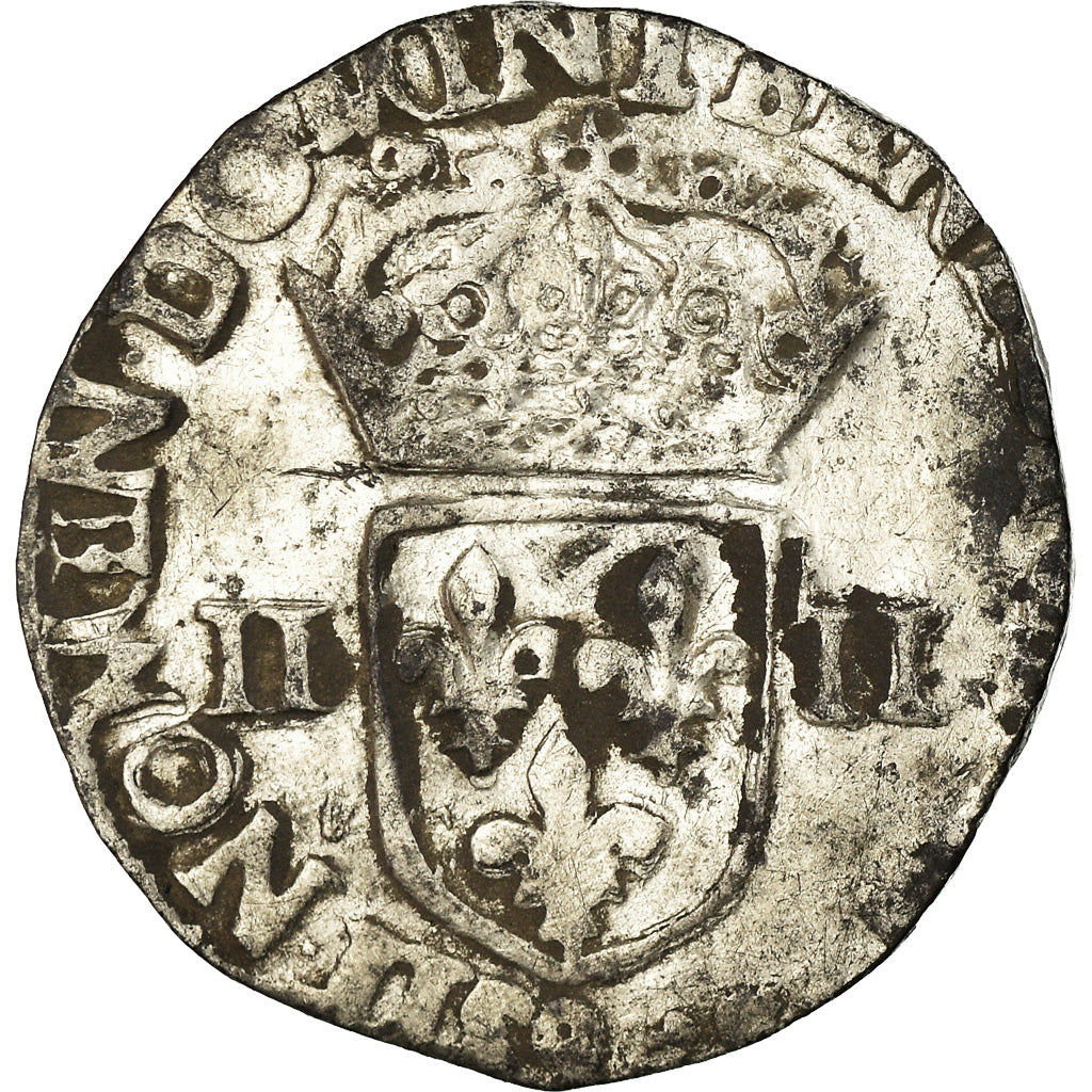 Coin, France, Henri III, 1/4 Ecu, 1583, Rennes, VF(30-35), Silver, Sombart:4662