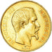 Moeda, França, Napoleon III, 50 Francs, 1856, Paris, AU(50-53), Dourado