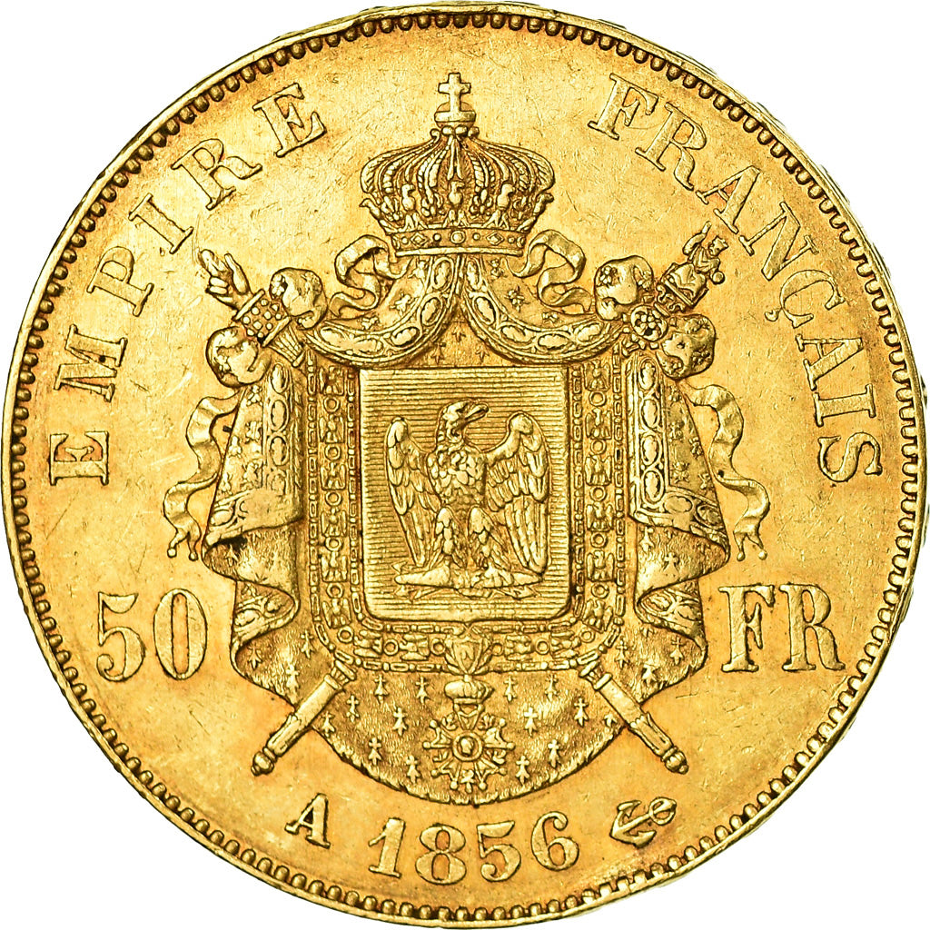 Monnaie, France, Napoleon III, 50 Francs, 1856, Paris, TTB+, Or, Gadoury:1111