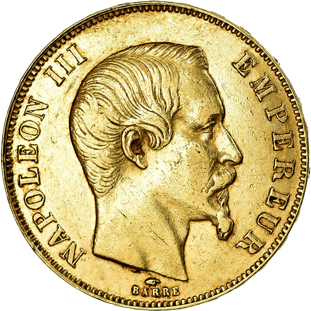 Moneda, Francia, Napoleon III, 50 Francs, 1857, Paris, MBC, Oro, KM 785.1