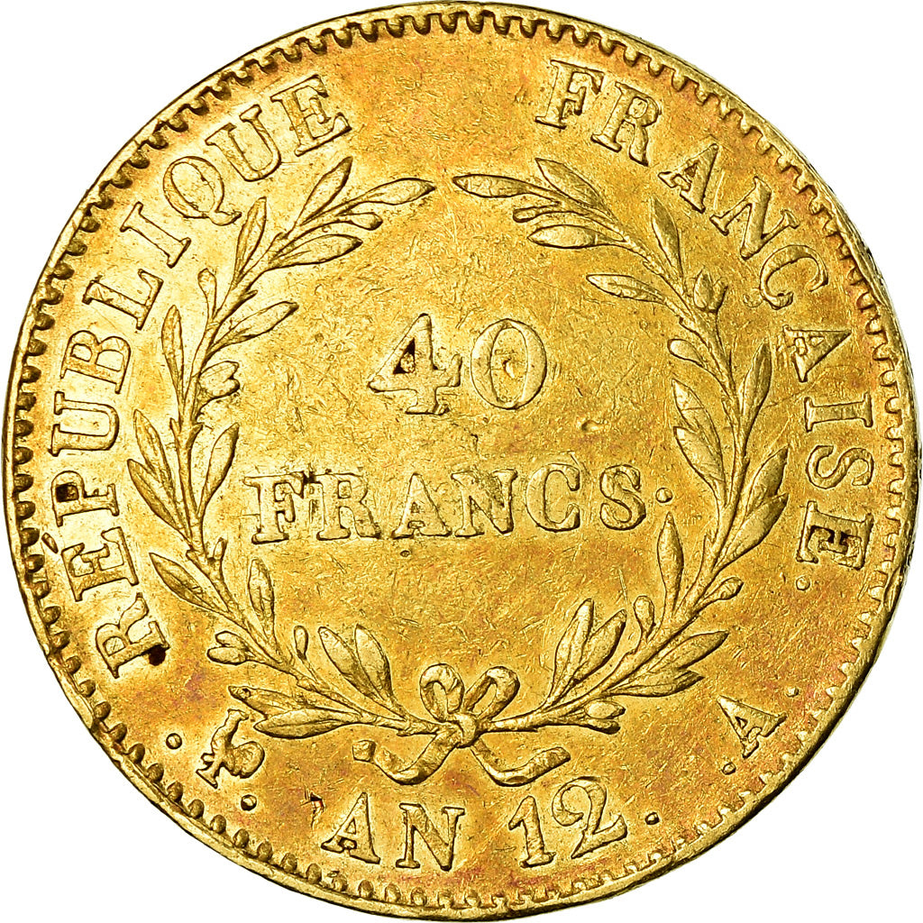 Münze, Frankreich, Napoléon I, 40 Francs, An 12 (1804), Paris, SS, Gold