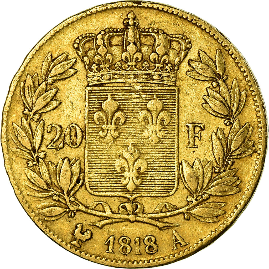 Monnaie, France, Louis XVIII, 20 Francs, 1818, Paris, TTB, Or, Gadoury:1028