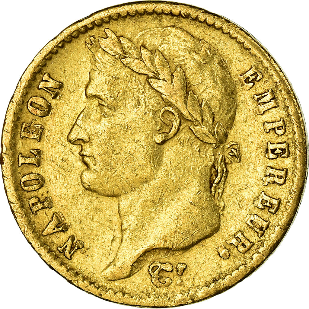 Moeda, França, Napoléon I, 20 Francs, 1811, Paris, EF(40-45), Dourado