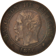 Moneda, Francia, Napoleon III, Napoléon III, 2 Centimes, 1856, Bordeaux, BC+