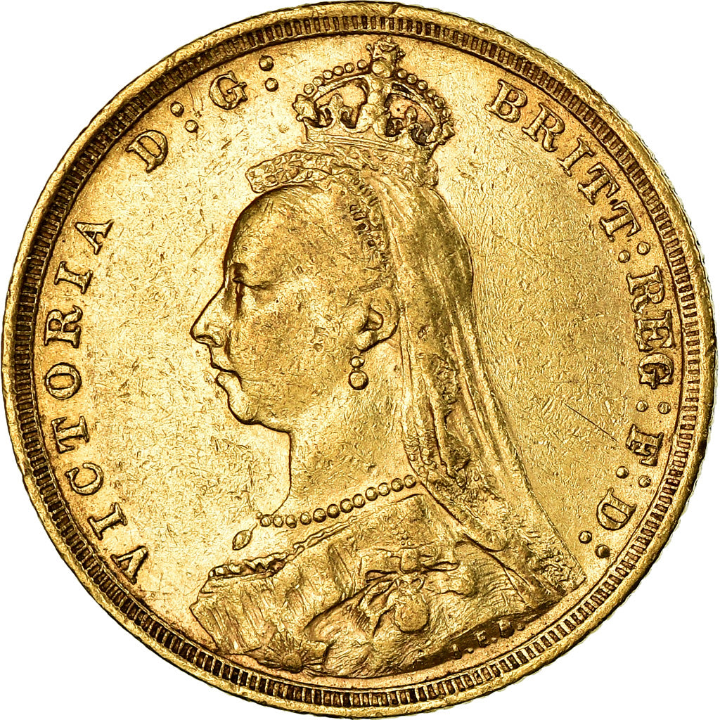 Coin, Australia, Victoria, Sovereign, 1888, Sydney, EF(40-45), Gold, KM:10