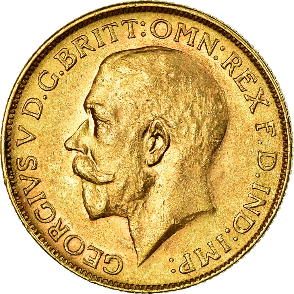 Münze, Südafrika, George V, Sovereign, 1928, Pretoria, VZ, Gold, KM:21