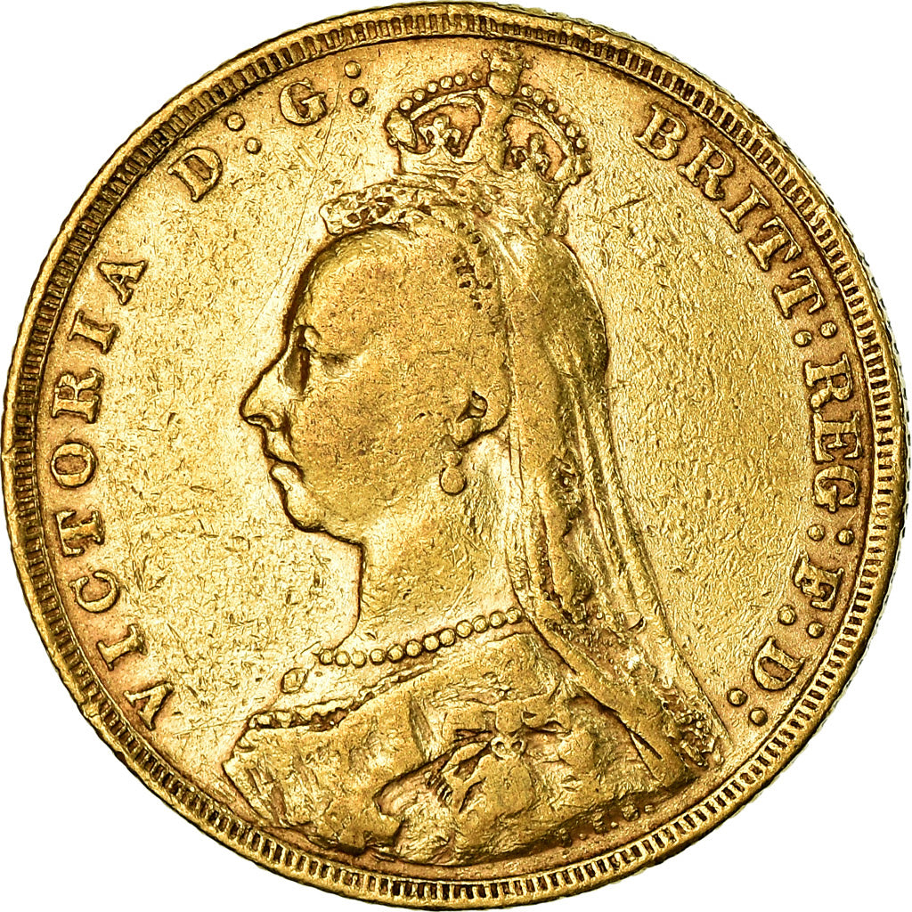 Moneta, Wielka Brytania, Victoria, Sovereign, 1890, London, EF(40-45), Złoto