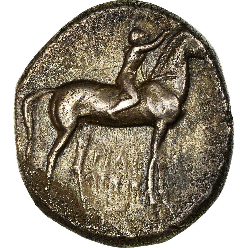 Coin, Calabria, Stater, 281-272 BC, Tarentum, EF(40-45), Silver, SNG