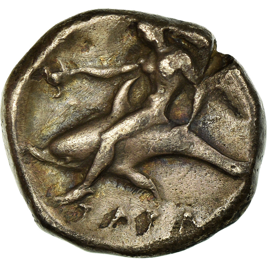 Moneta, Calabria, Stater, 365-355 BC, Tarentum, MB+, Argento, HN Italy:879