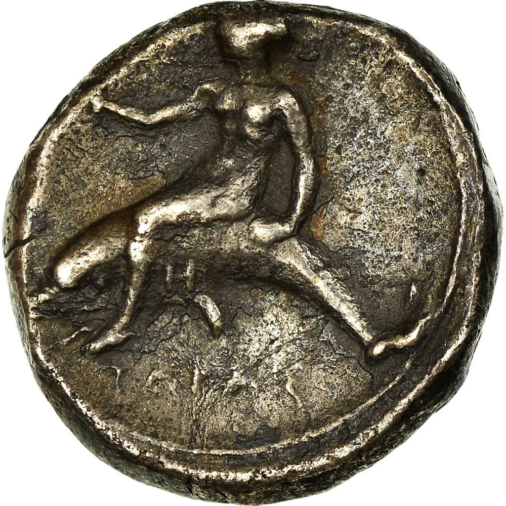 Moneda, Calabria, Stater, 390-380 BC, Tarentum, BC+, Plata, HN Italy:870