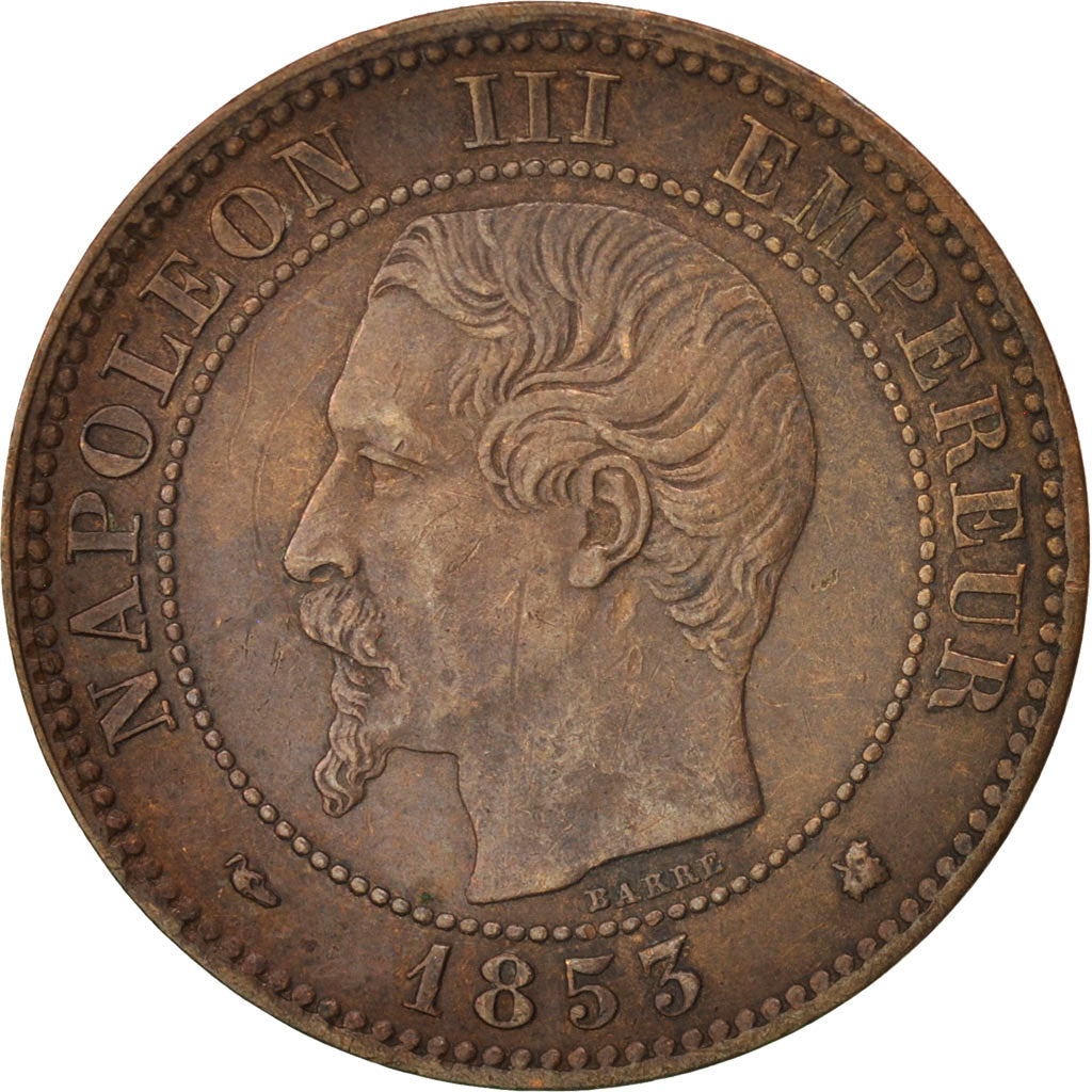 France, Napoleon III, 2 Centimes, 1853, Bordeaux, KM:776.5