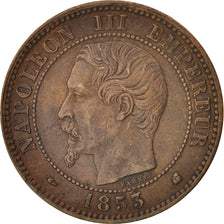 Francia, Napoleon III, 2 Centimes, 1853, Bordeaux, KM:776.5