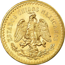 Moeda, México, 50 Pesos, 1946, Mexico City, MS(60-62), Dourado, KM:481