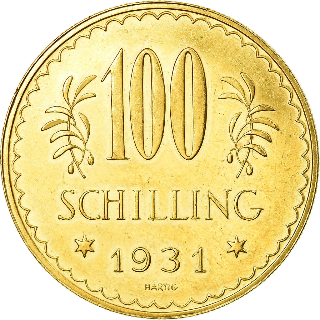 Coin, Austria, 100 Schilling, 1931, AU(55-58), Gold, KM:2842