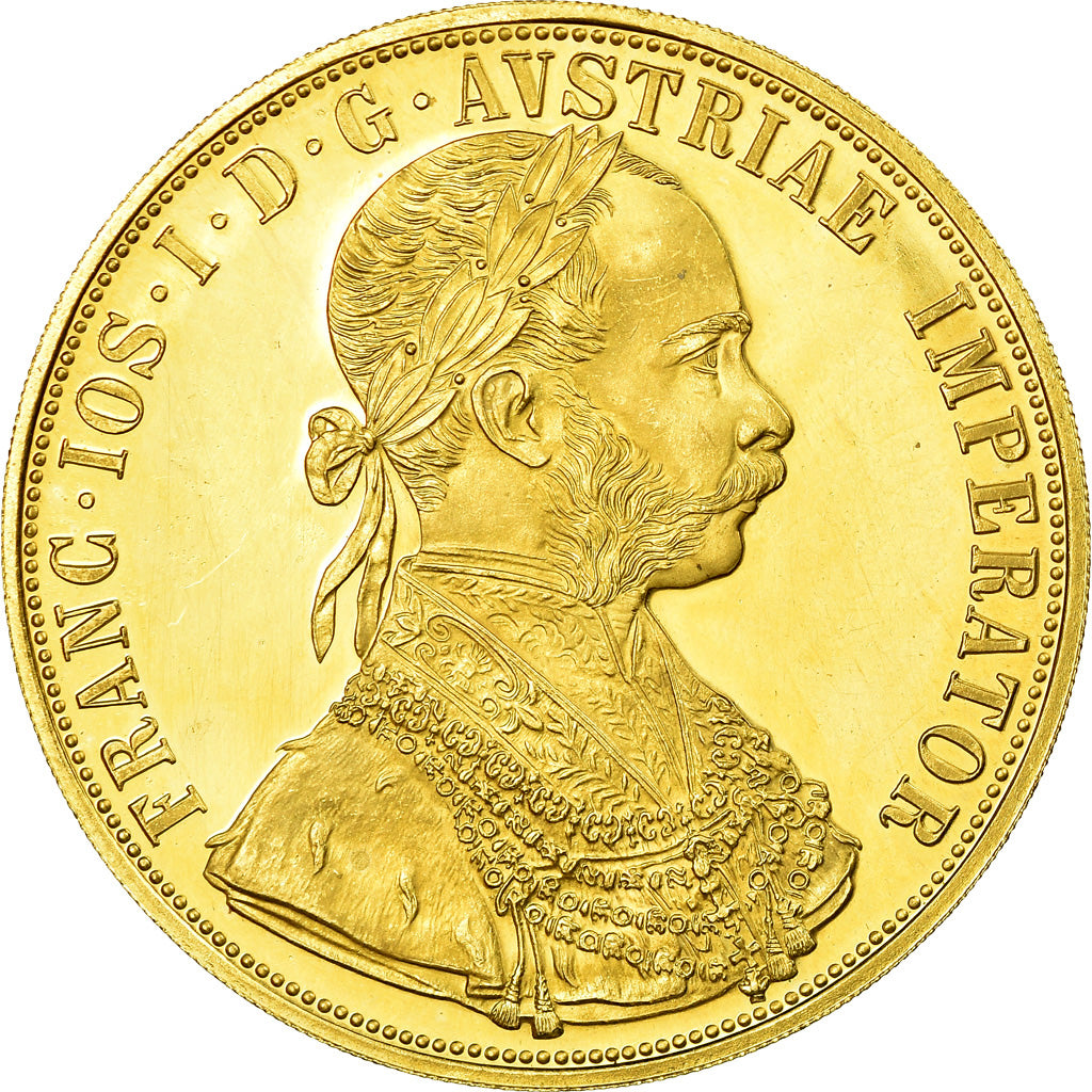 Monnaie, Autriche, Franz Joseph I, 4 Ducat, 1915, Vienne, Refrappe officielle