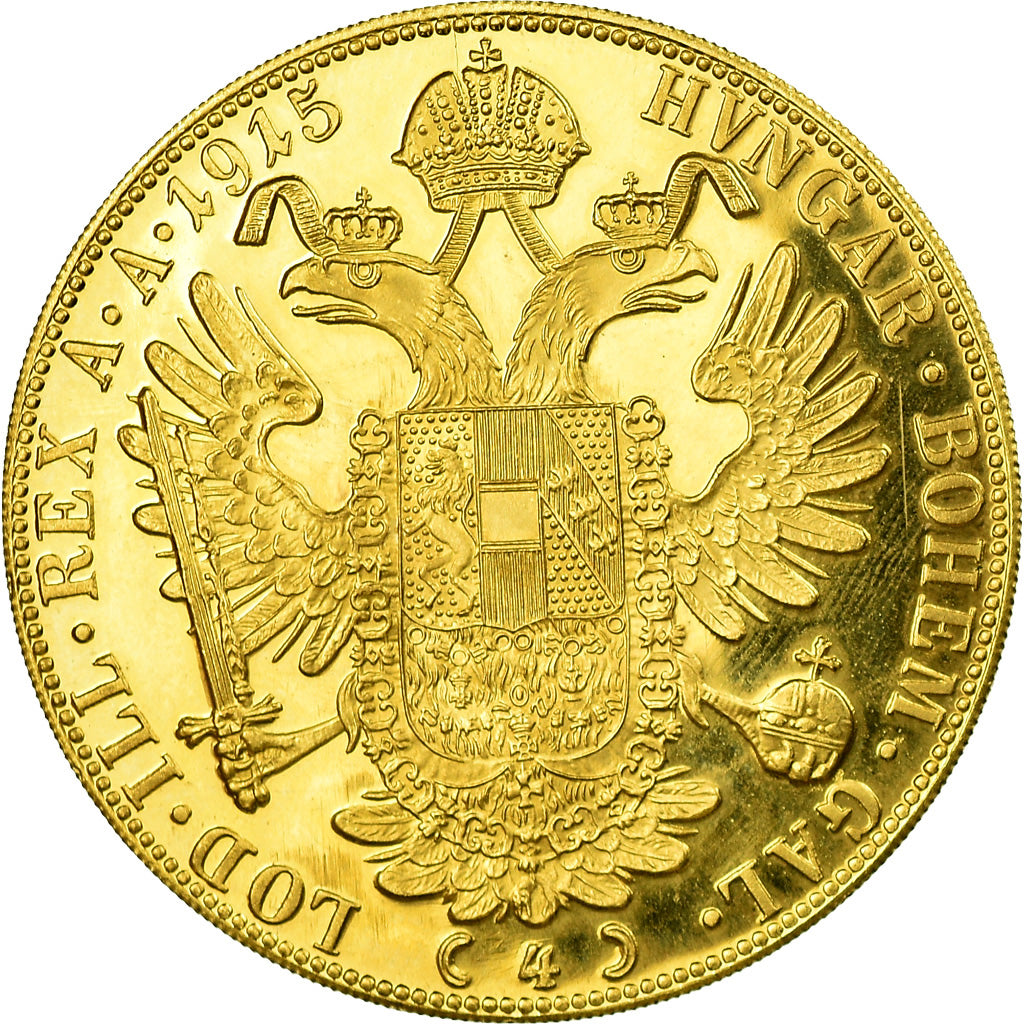 Monnaie, Autriche, Franz Joseph I, 4 Ducat, 1915, Vienne, Refrappe officielle