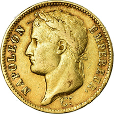 Moeda, França, Napoléon I, 40 Francs, 1811, Paris, EF(40-45), Dourado