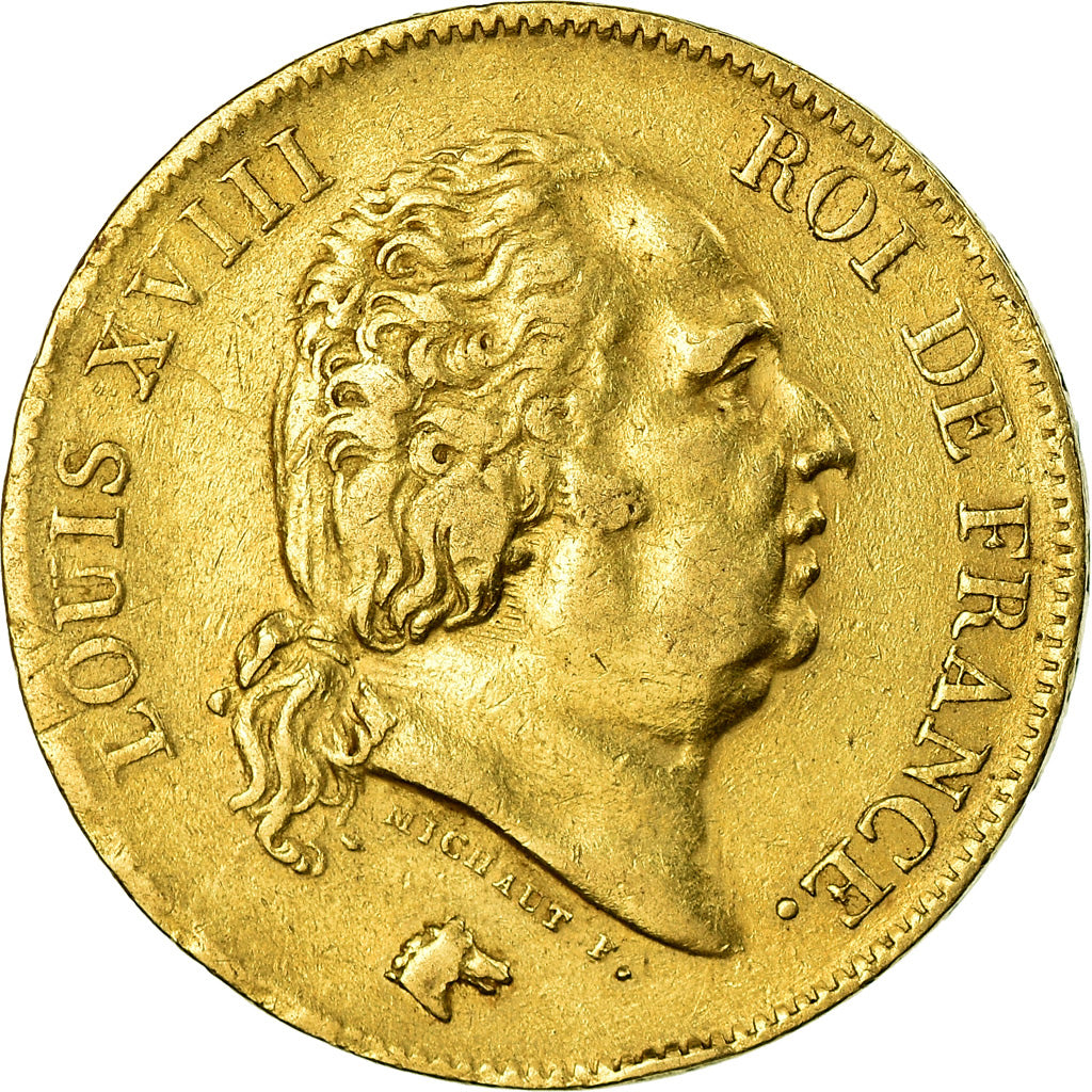 Monnaie, France, Louis XVIII, Louis XVIII, 40 Francs, 1818, Lille, TTB, Or