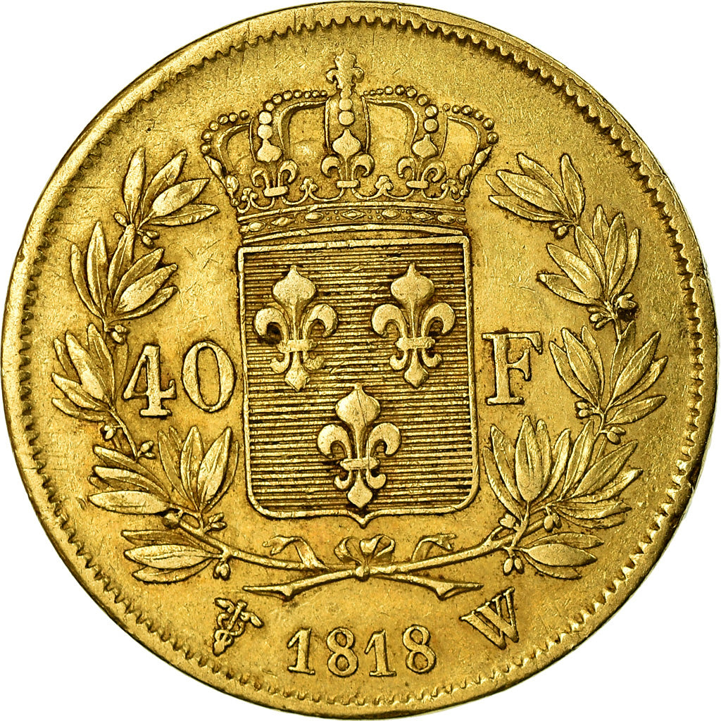 Monnaie, France, Louis XVIII, Louis XVIII, 40 Francs, 1818, Lille, TTB, Or