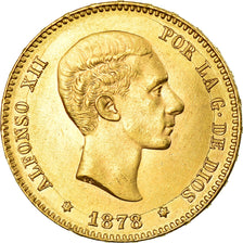 Moneda, España, Alfonso XII, 25 Pesetas, 1878, Madrid, EBC, Oro, KM:673