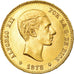 Coin, Spain, Alfonso XII, 25 Pesetas, 1878, Madrid, AU(55-58), Gold, KM:673