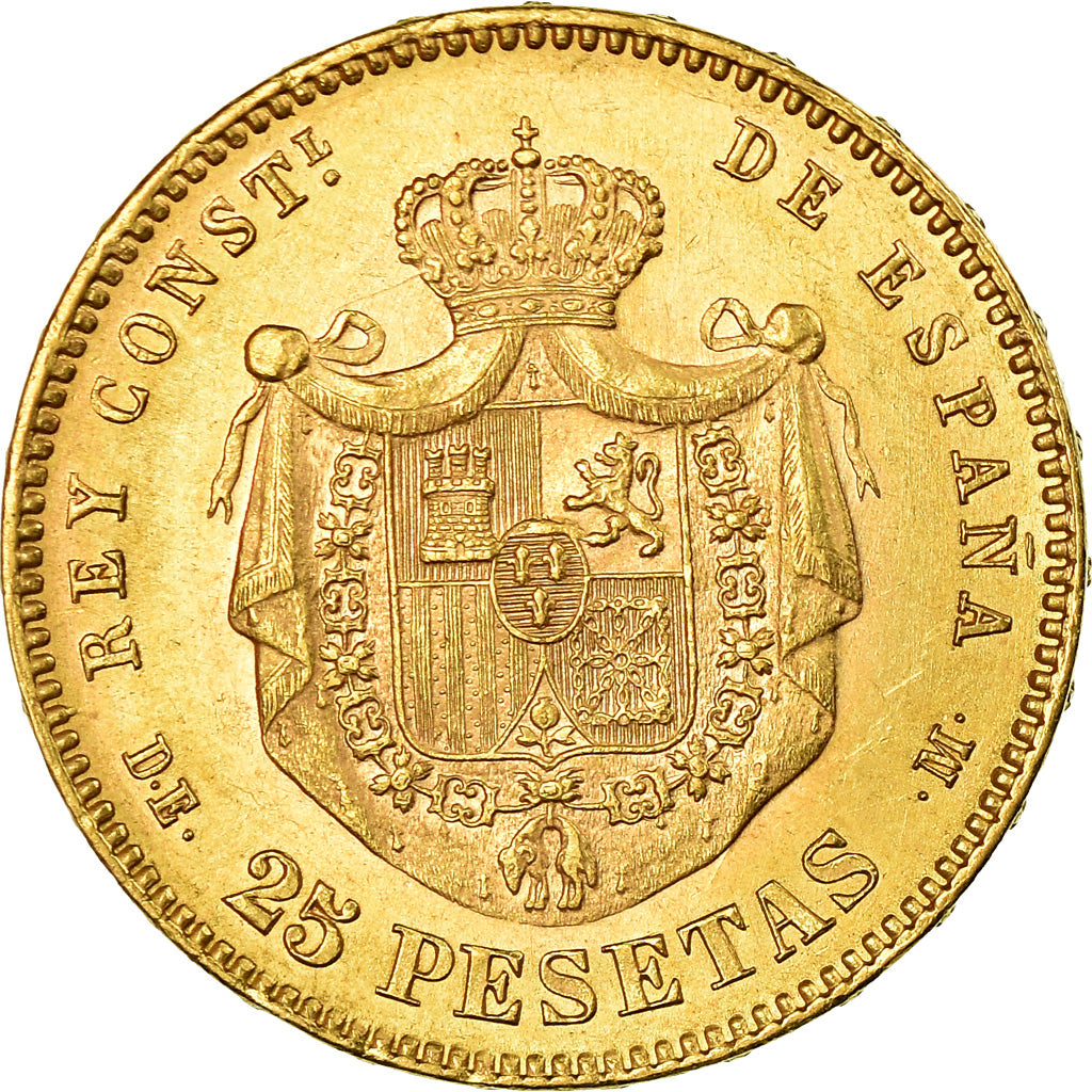 Moneda, España, Alfonso XII, 25 Pesetas, 1878, Madrid, EBC, Oro, KM:673