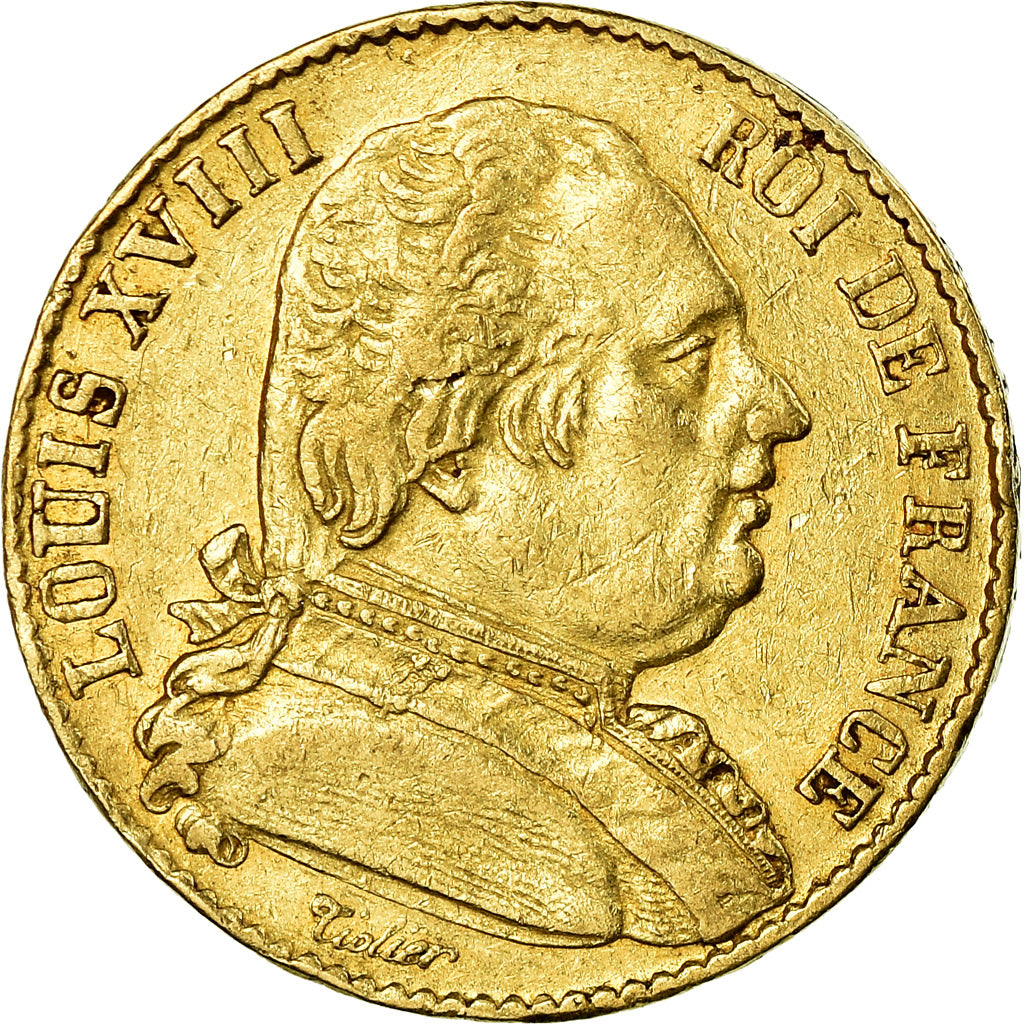 Münze, Frankreich, Louis XVIII, Louis XVIII, 20 Francs, 1814, Paris, SS, Gold