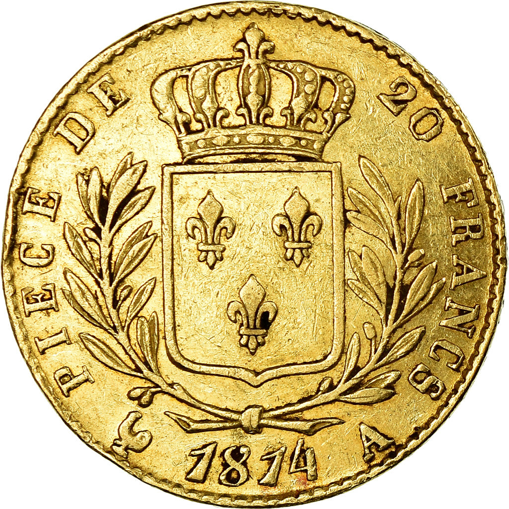 Münze, Frankreich, Louis XVIII, Louis XVIII, 20 Francs, 1814, Paris, SS, Gold