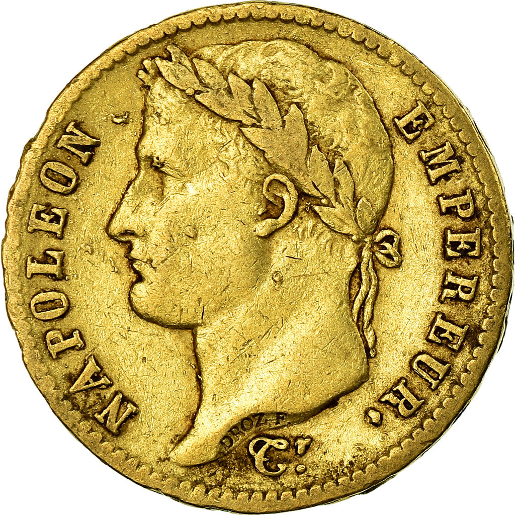 Moeda, França, Napoléon I, 20 Francs, 1812, Paris, EF(40-45), Dourado