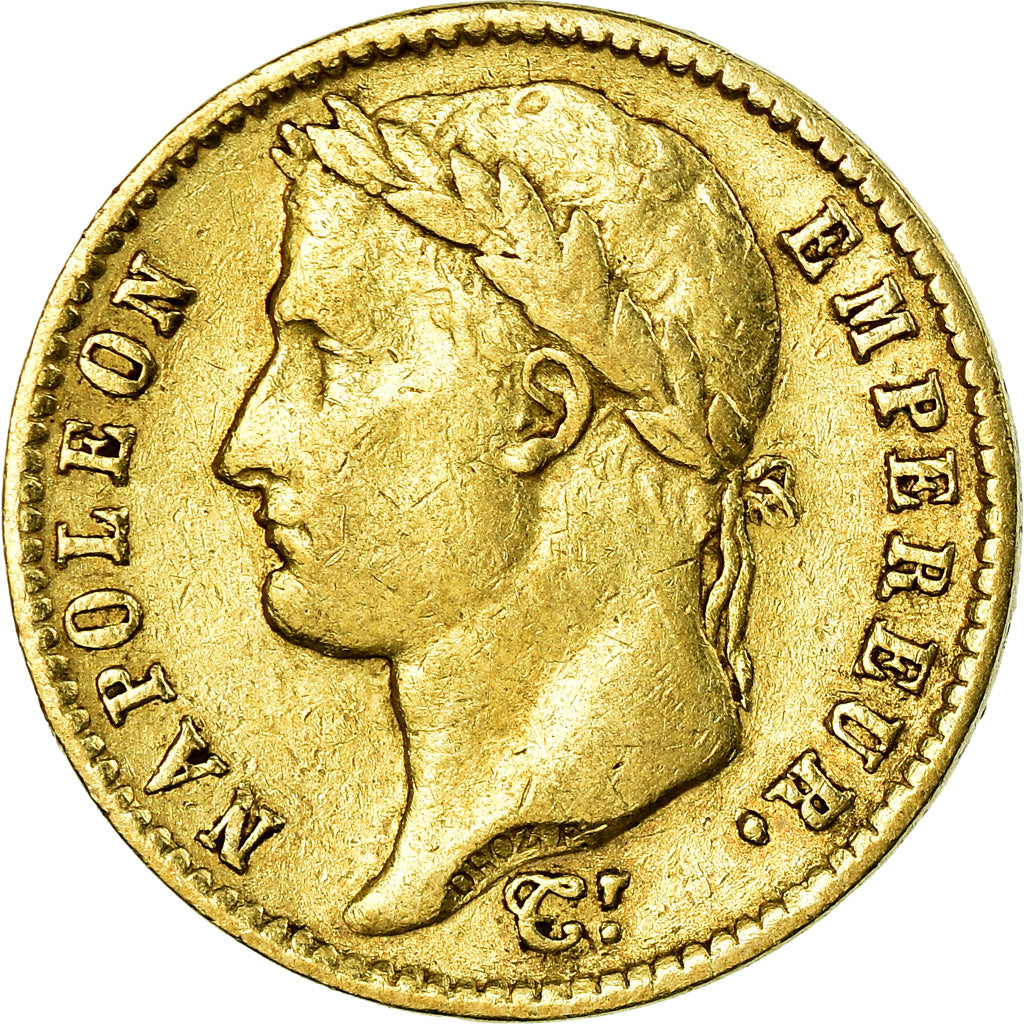 Munten, Frankrijk, Napoléon I, 20 Francs, 1810, Lille, ZF, Goud, KM:695.10