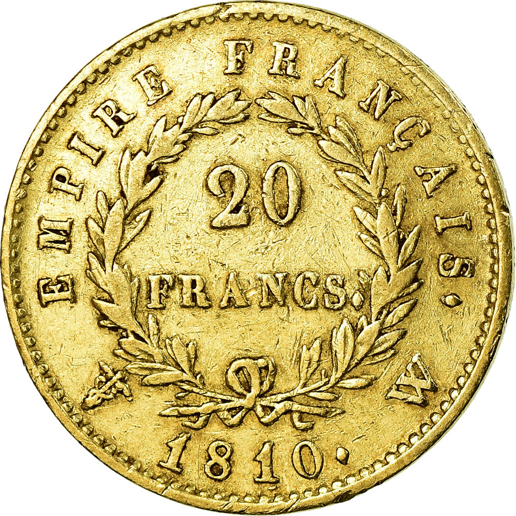 Munten, Frankrijk, Napoléon I, 20 Francs, 1810, Lille, ZF, Goud, KM:695.10