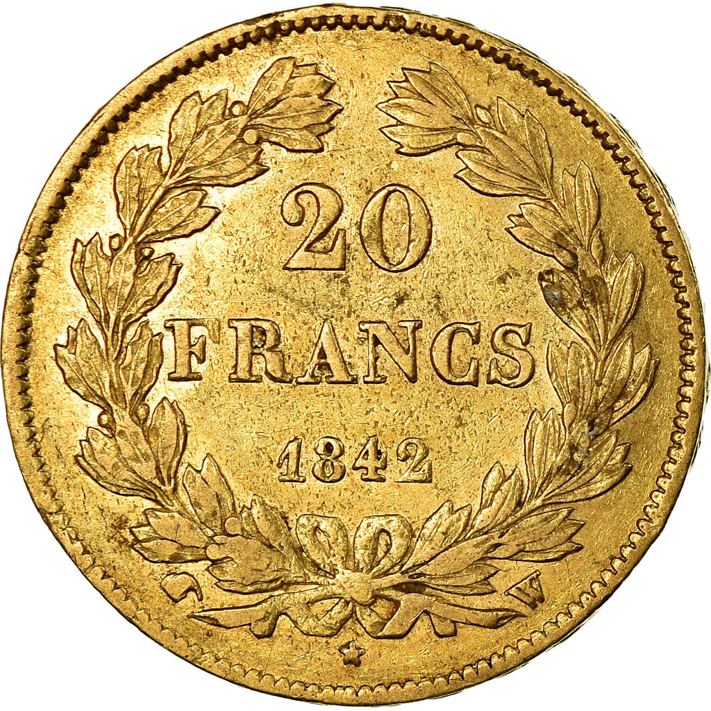 Coin, France, Louis-Philippe, 20 Francs, 1842, Lille, EF(40-45), Gold, KM:750.5