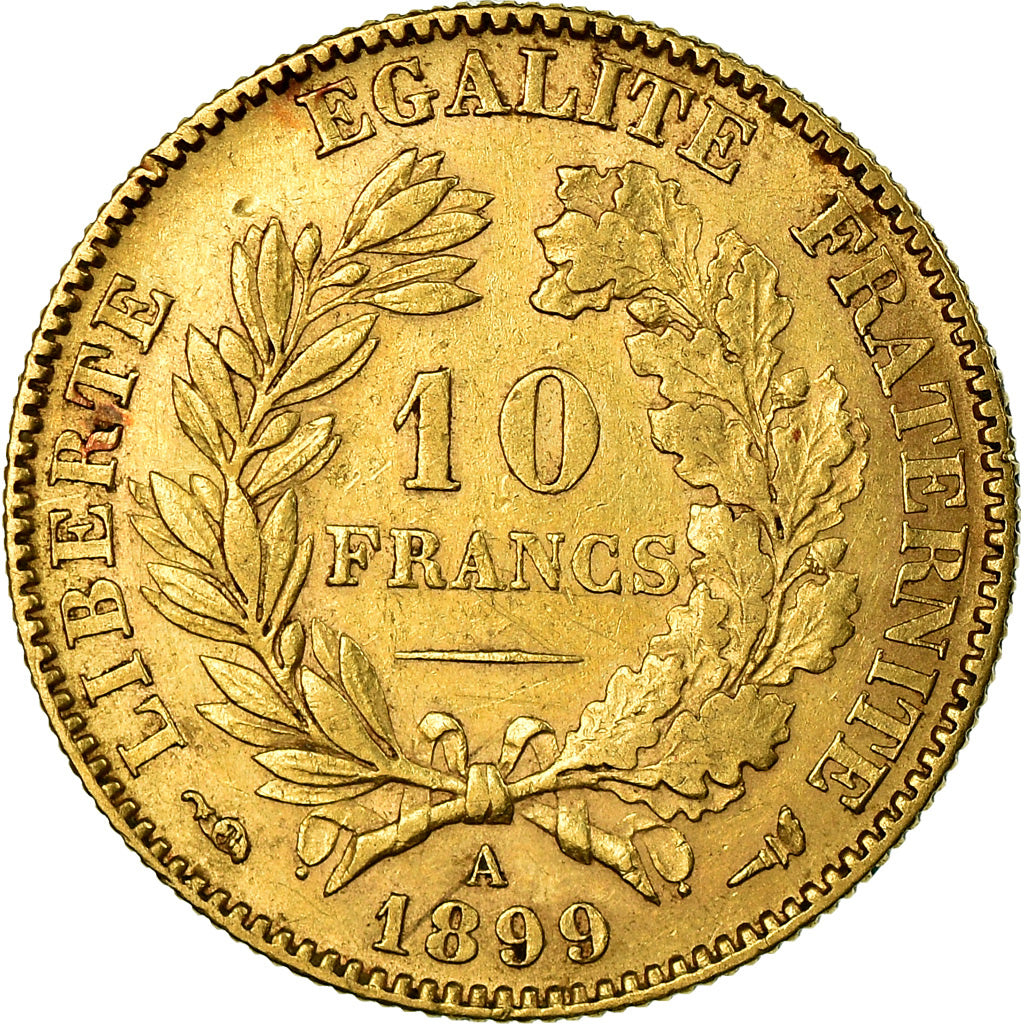 Monnaie, France, Cérès, 10 Francs, 1899, Paris, TTB+, Or, Gadoury:1016, KM:830