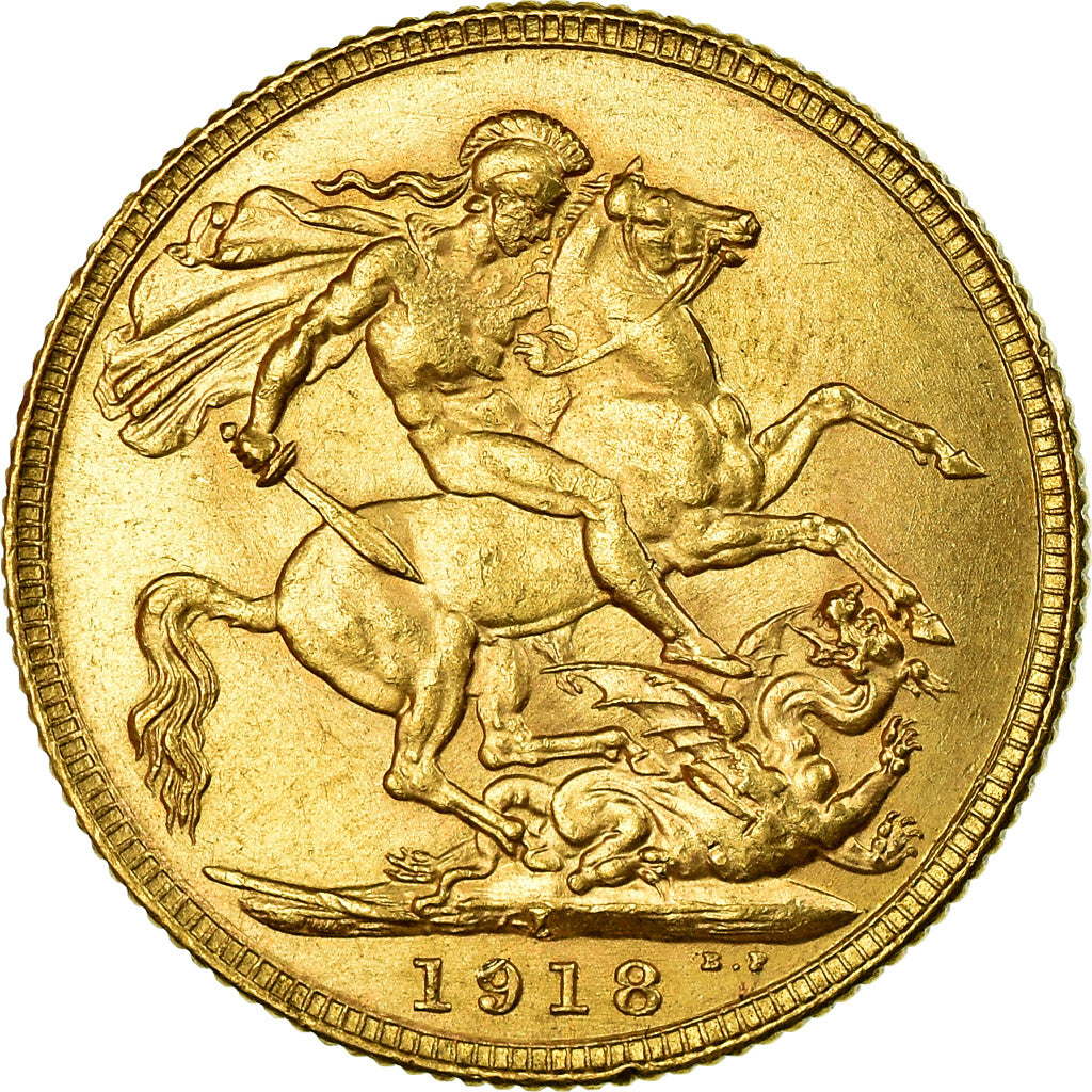 Monnaie, INDIA-BRITISH, George V, Sovereign, 1918, Bombay, TTB+, Or, KM:525A