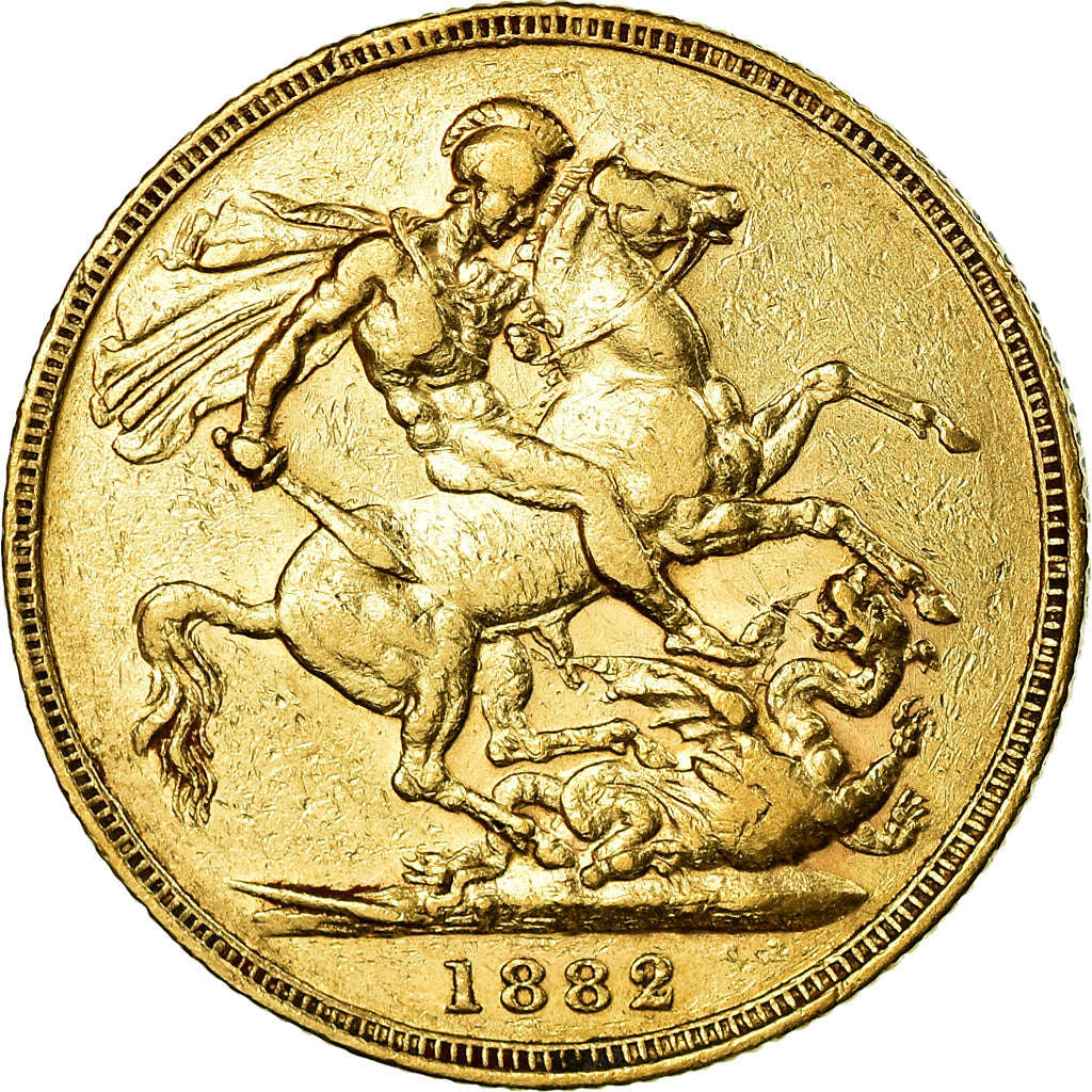 Coin, Australia, Victoria, Sovereign, 1882, Melbourne, EF(40-45), Gold, KM:7
