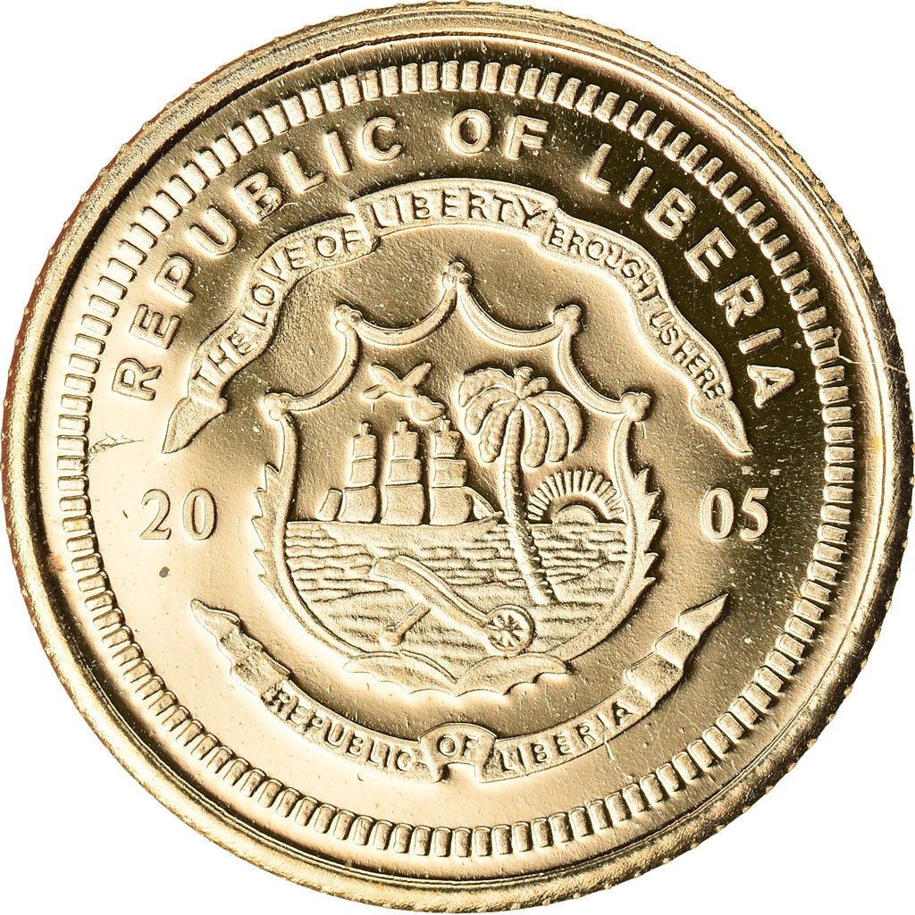 Coin, Liberia, Krügerrand, 10 Dollars, 2005, MS(65-70), Gold