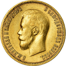 Coin, Russia, Nicholas II, 10 Roubles, 1900, St. Petersburg, EF(40-45), Gold
